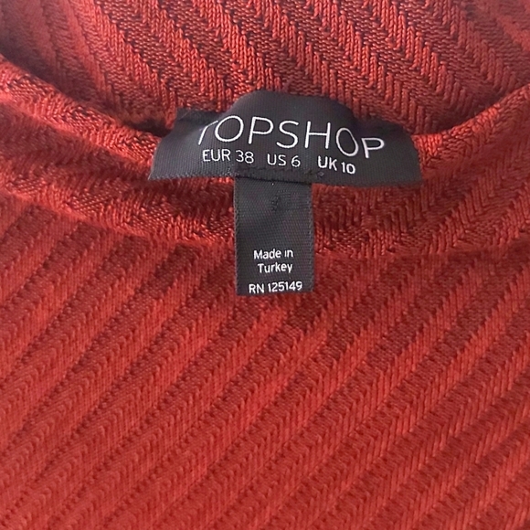 Top Shop Sweater Burnt Orange Color Med Bell Sleeve... New and Unworn - Picture 6 of 8